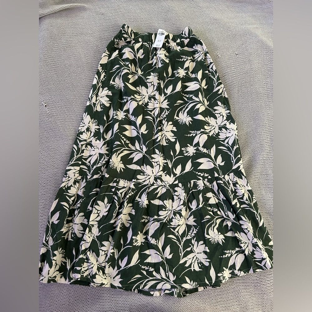 Abercrombie & Fitch Floral Maxi Skirt W/ Pockets – Green Floral – XXS – NWT